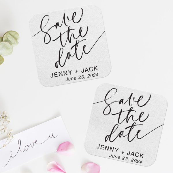 Save The Date Coasters square