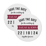 Save The Date Coasters Customized Round