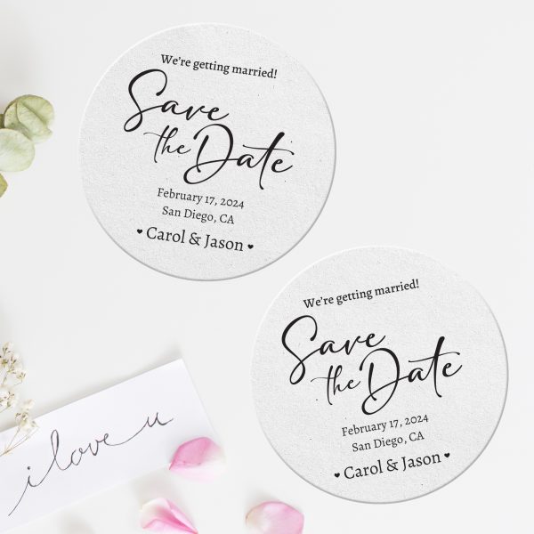 Save The Date Coasters For Favor