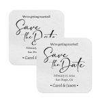 Save The Date Coasters For Favors Square