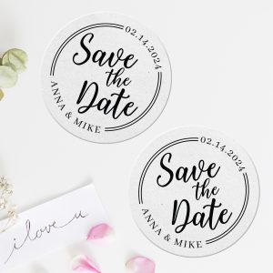 Custom Save The Date Coaster For Announcements