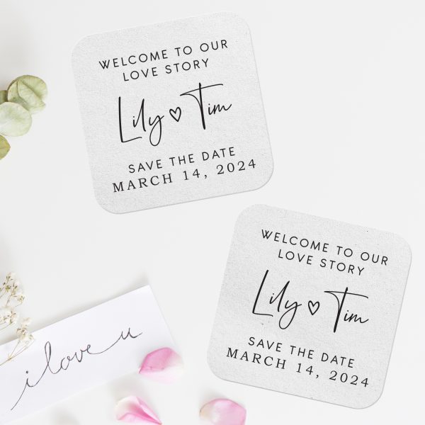 Wedding Save The Date Coasters