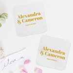 6. Save The Date Coasters Rounded Square