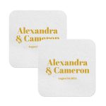6. Save The Date Coasters Rounded Square white