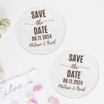 8. Save The Date Coasters Rounded