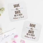 8. Save The Date Coasters Rounded Square