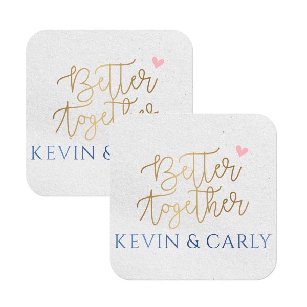 Better Together Wedding Coasters Square