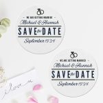 Classic Save The Date Coasters Round