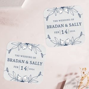 Custom Wedding Coaster for favour square