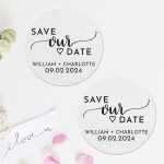Customize Save the date Coater round