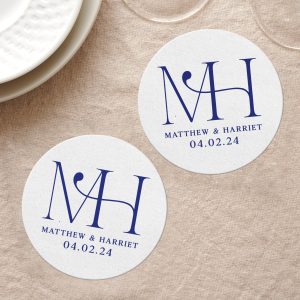 Premium Monogram Coasters For Personalized round