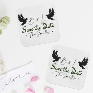 Premium Save The Date Coasters Pulpboard