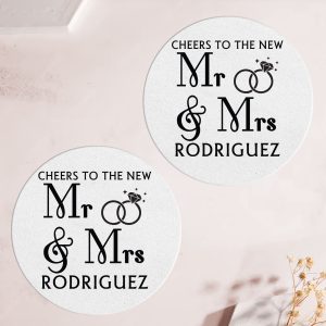 Premium Wedding Coaster for favour round