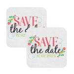 Pulpboard Square Save The Date Coasters Square