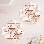 Round Wedding Coasters Customized