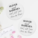 Save The Date Coasters Customized Round