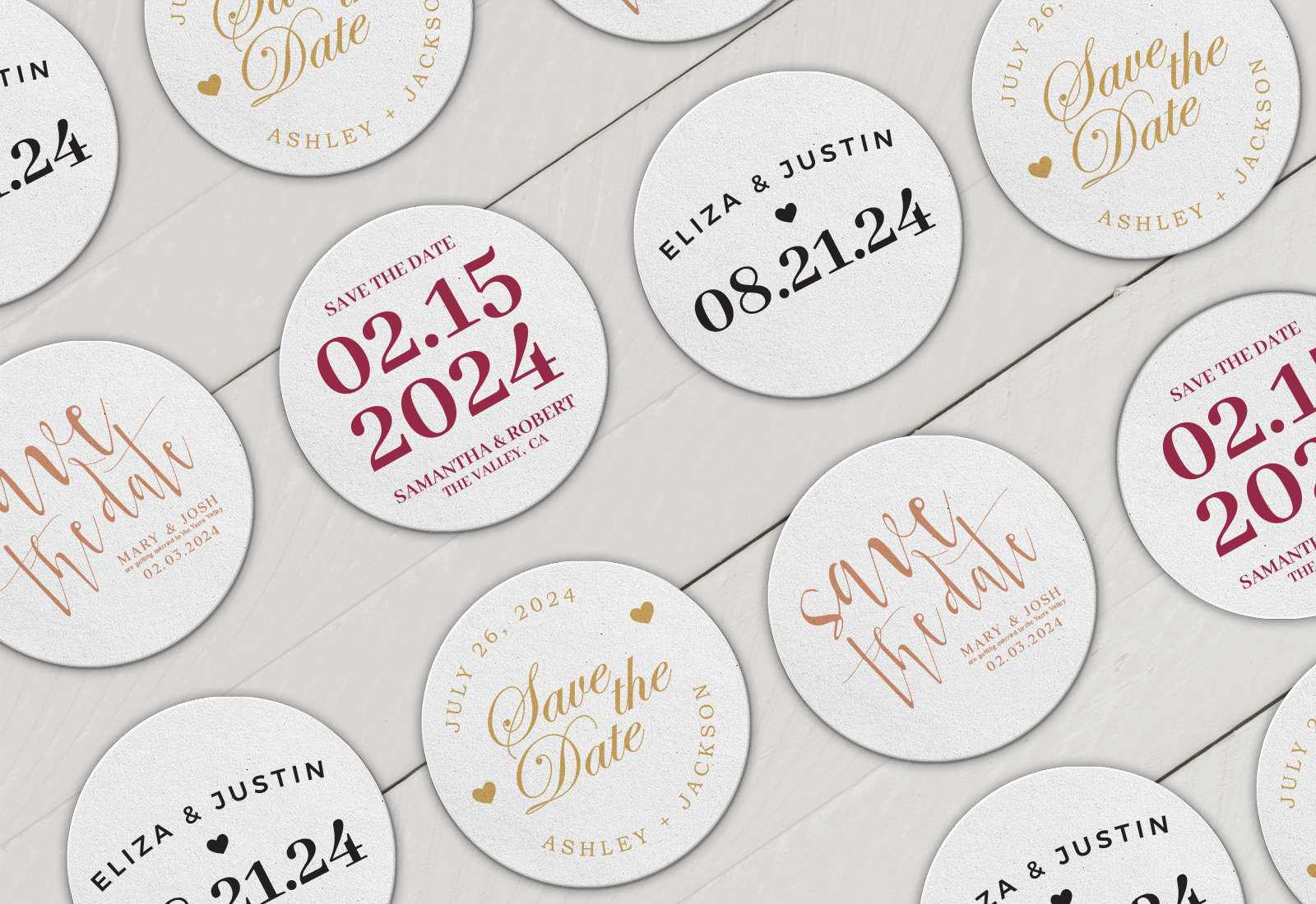 Save The Date Coasters Footer