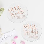 Save The Date Coasters Round