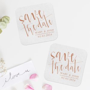 Save The Date Coasters Square