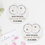 Save The Date Coasters round for gift
