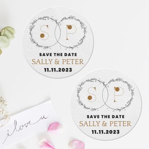 Save The Date Coasters round for gift