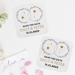 Save The Date Coasters square for gift
