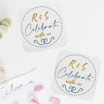 Save The Date Coasters with Initials