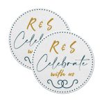 Save The Date Coasters with Initials Round