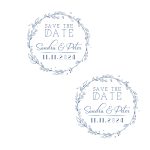 Save the date Coasters personalize for you White Round