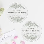 Save the date Coasters personalized Round