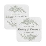 Save the date Coasters personalized Square
