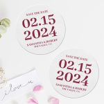 Save the date pulpboard coasters round