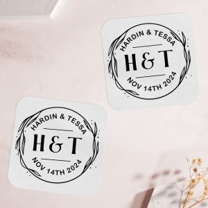 Square Premium Wedding Coasters