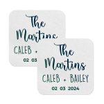 Wedding Coasters with First and Last Name Square